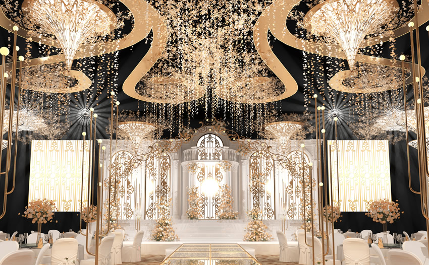 白河花木兰喜事汇金色大厅效果展示